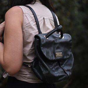 Marc by Marc Jacobs Black Leather Backpack Purse